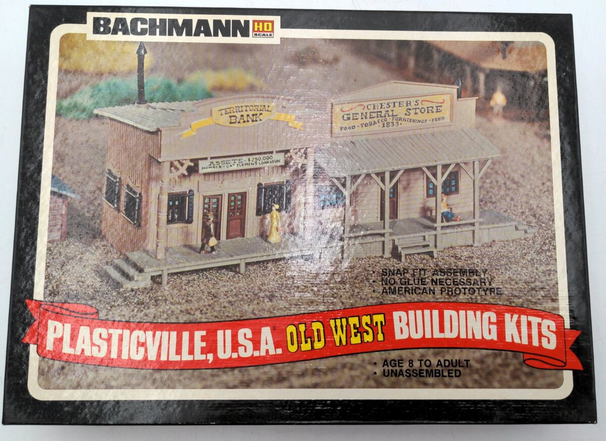 Bachmann 2913 HO Old West/Bank & General Store Building Kit