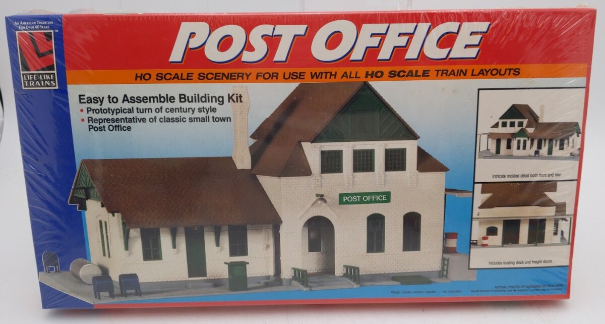 Life Like 1332 HO Scale Post Office Building Kit