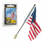 Woodland Scenics JP5954 HO Just Plug Medium US Flag Wall Mount W/Small Spotlight