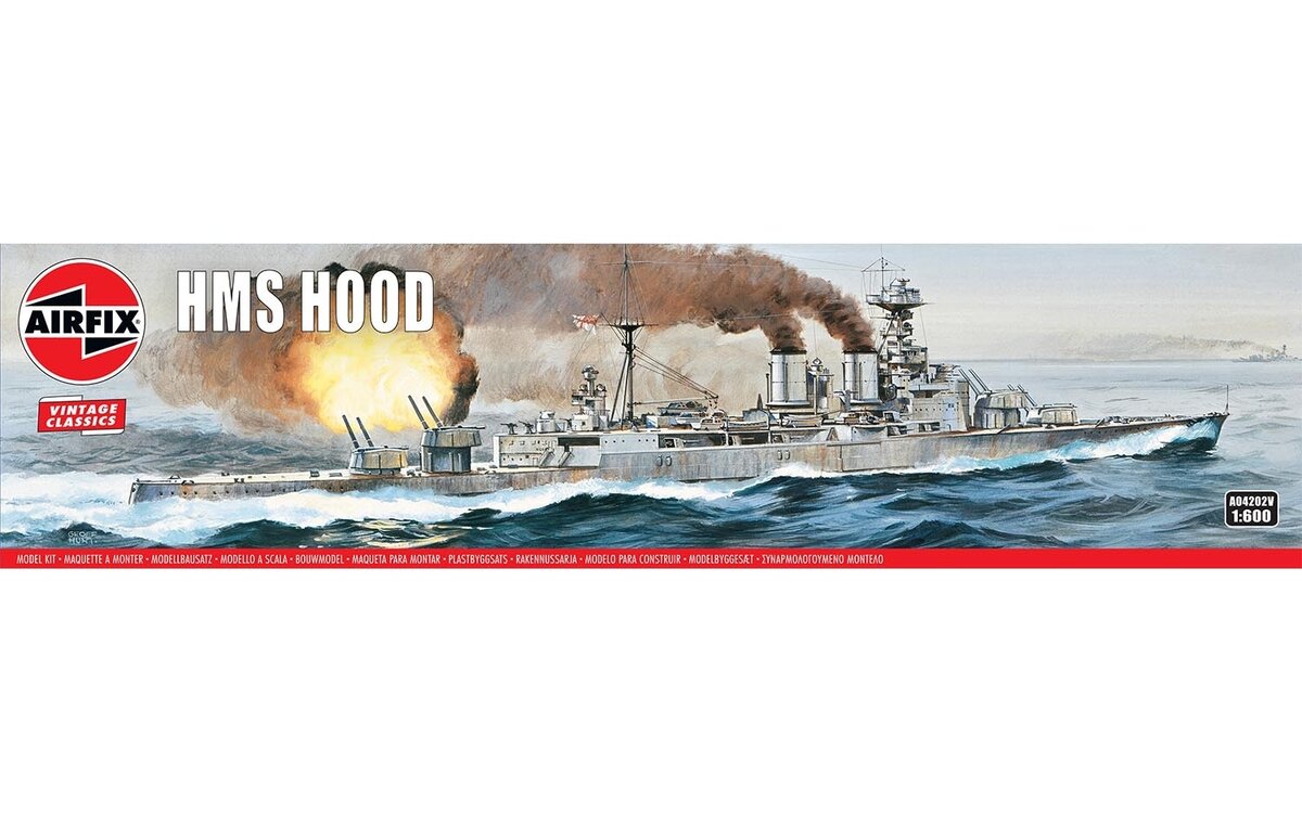 Airfix Products A04202V 1:600 HMS Hood Plastic Ship Kit