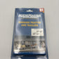 Walthers 949-4141 HO Non-Powered Gray Baggage Tractor & 3 Trailers Plastic Kit