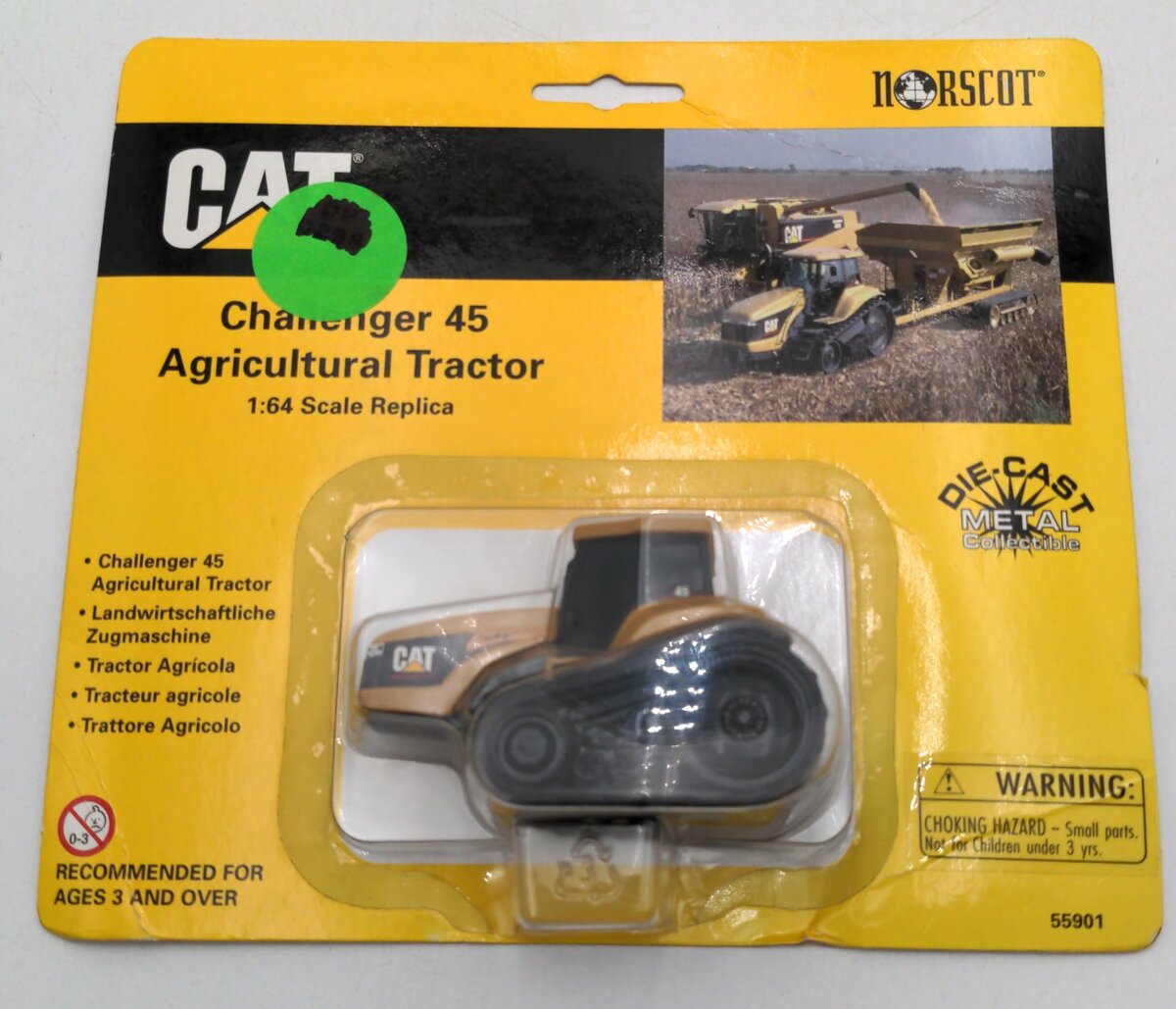 Norscot 55901 1:64 CAT 45 Challenger Agricultural Tractor Farming Equipment