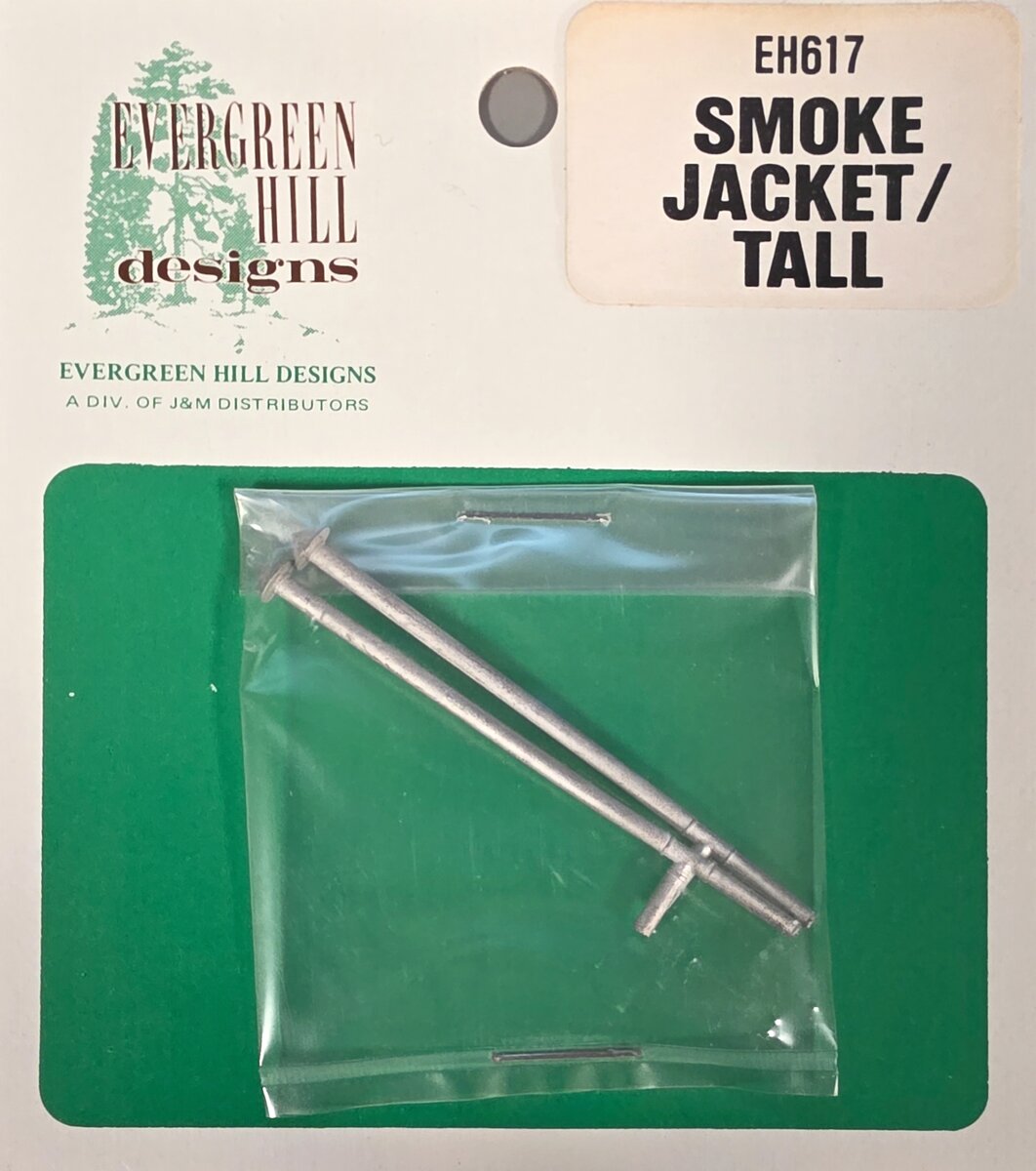 Evergreen Hill EH617 HO White Metal Tall Smoke Jacket (Pack of 2)