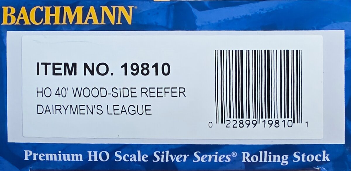 Bachmann 19810 HO Dairymen's League 40' Wood-Side Refrigerated Box Car #776