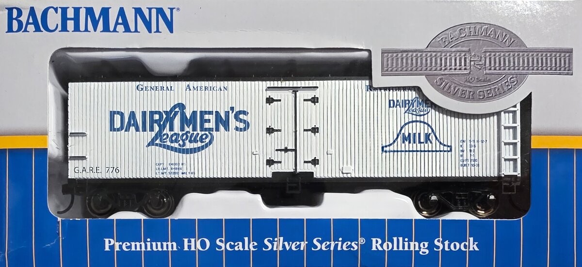 Bachmann 19810 HO Dairymen's League 40' Wood-Side Refrigerated Box Car #776