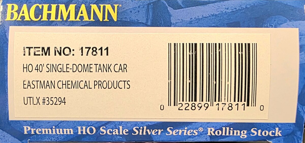 Bachmann 17811 HO Eastman Chemical Products 40' Single Dome Tank #35294