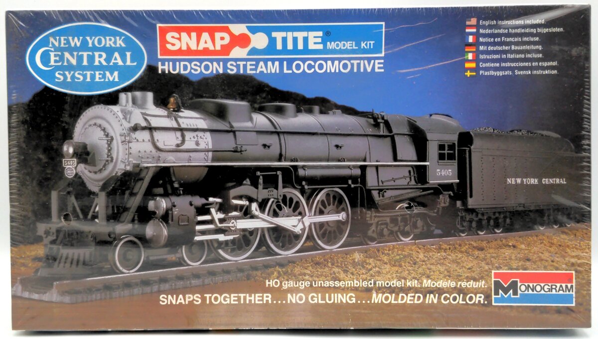 Monogram 1105 HO Scale NewYork Central Hudson Steam Locomotive Plastic Model Kit