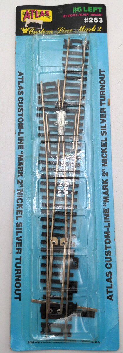Atlas 263 HO #6 Left Hand Custom-Line Mark 2 Nickel Silver Turnout