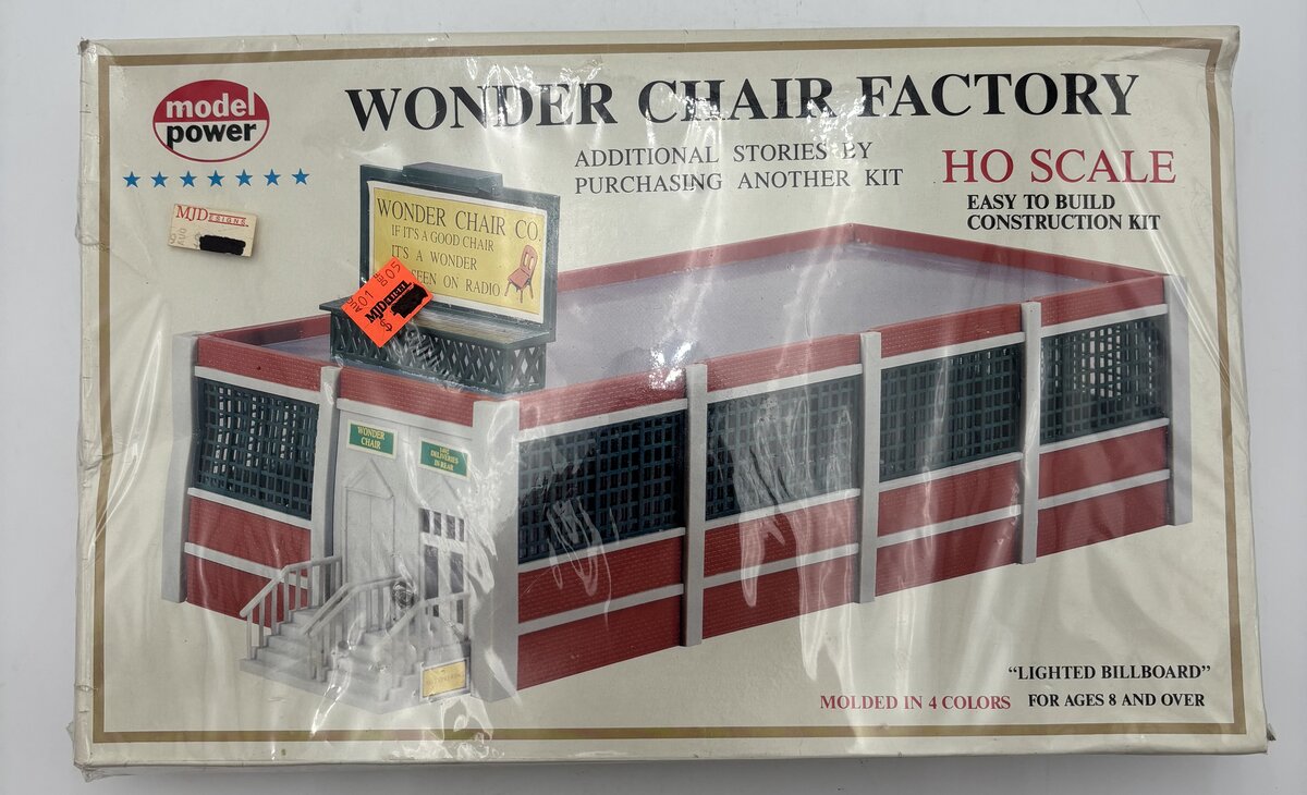 Model Power 458 HO Wonder Chair Factory w/ Lighted Billboard Building Kit