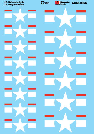 Microscale AC48-0056 1:48 48th United State Navy Insignia Borderless Decal Sheet