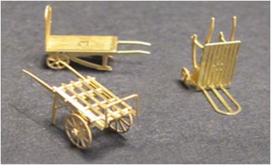 The N Scale Architect 96618 N Luggage Carts (Set of 3)