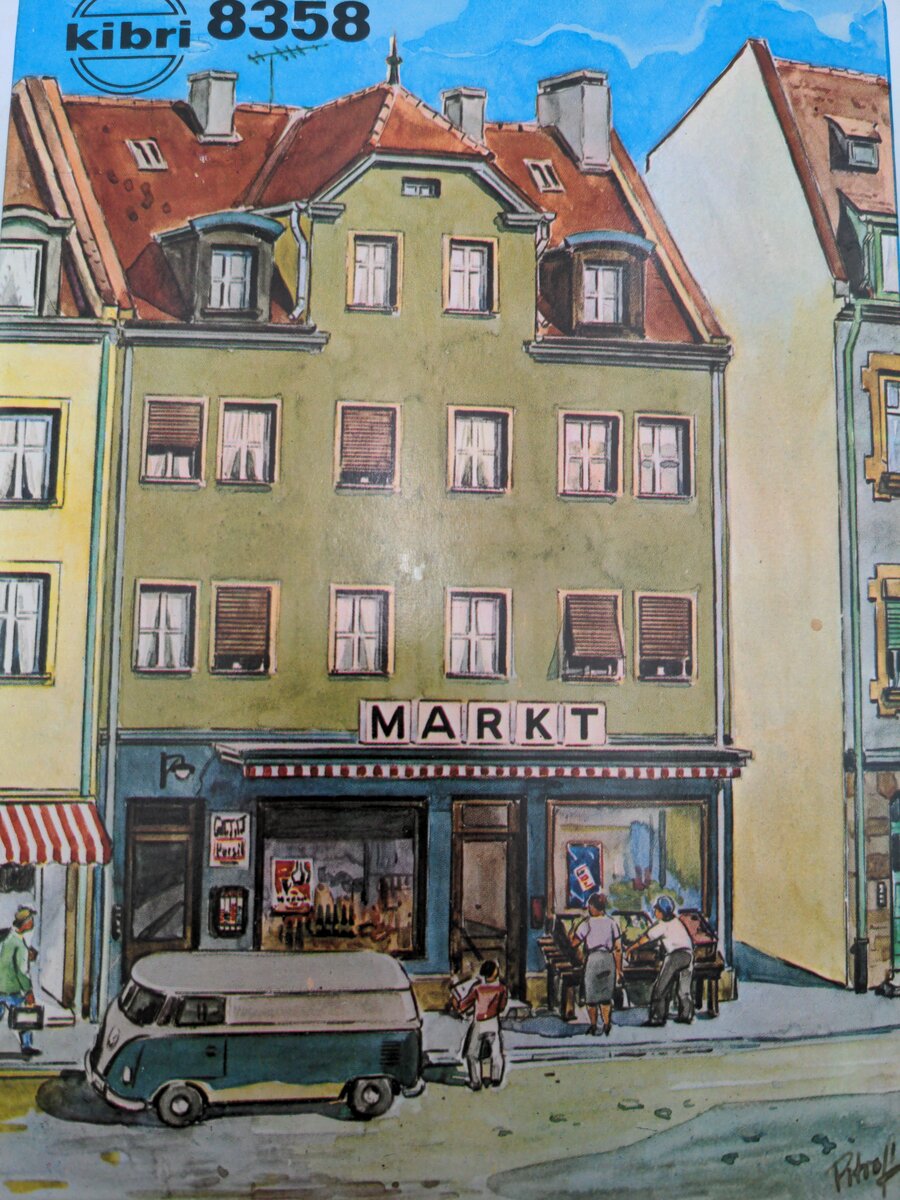 Kibri B-8358 HO City House W/ Market Building Kit