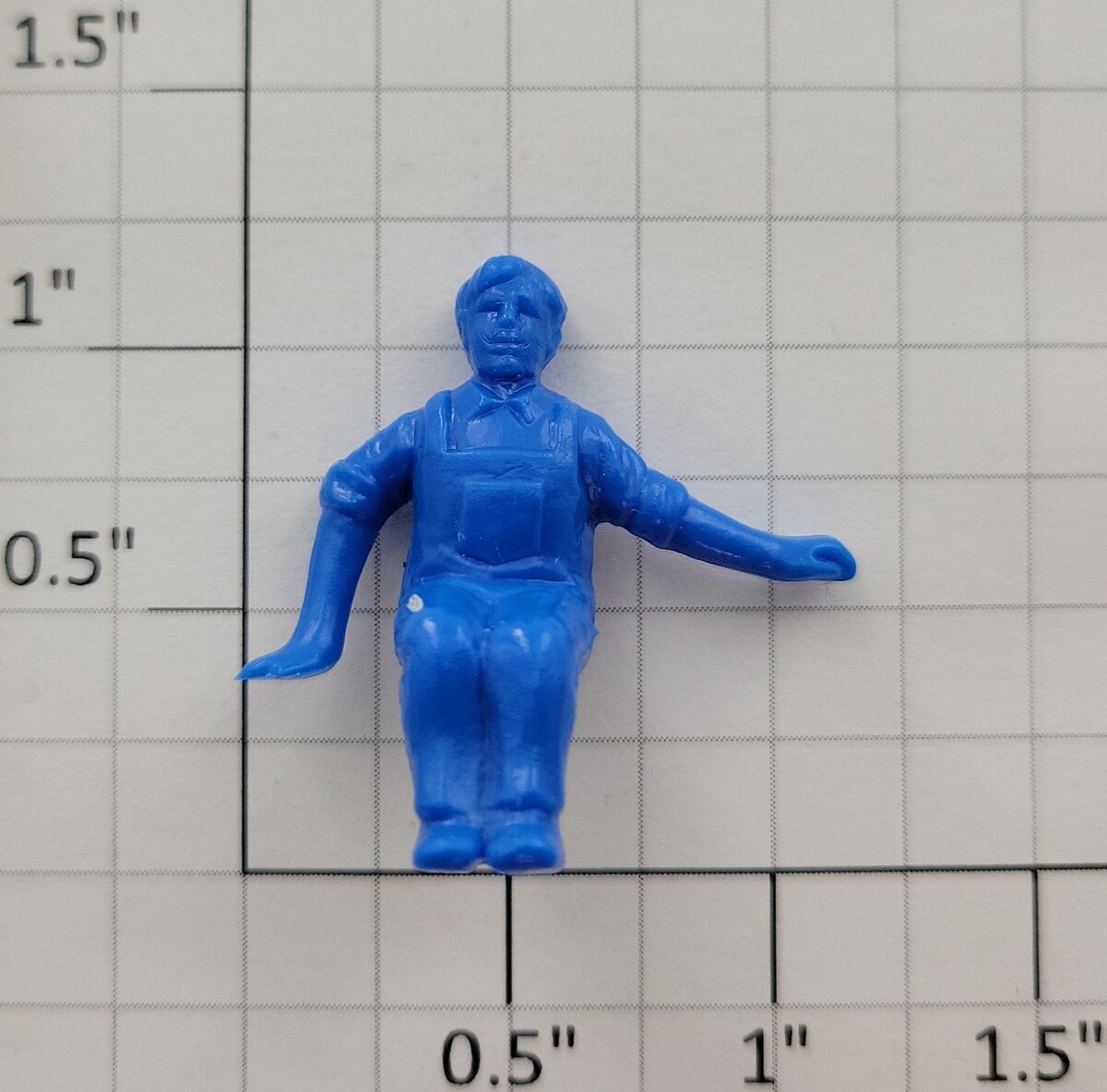 Lionel 50-84 O Gauge Light Blue Fixed Seated Crewman Figure