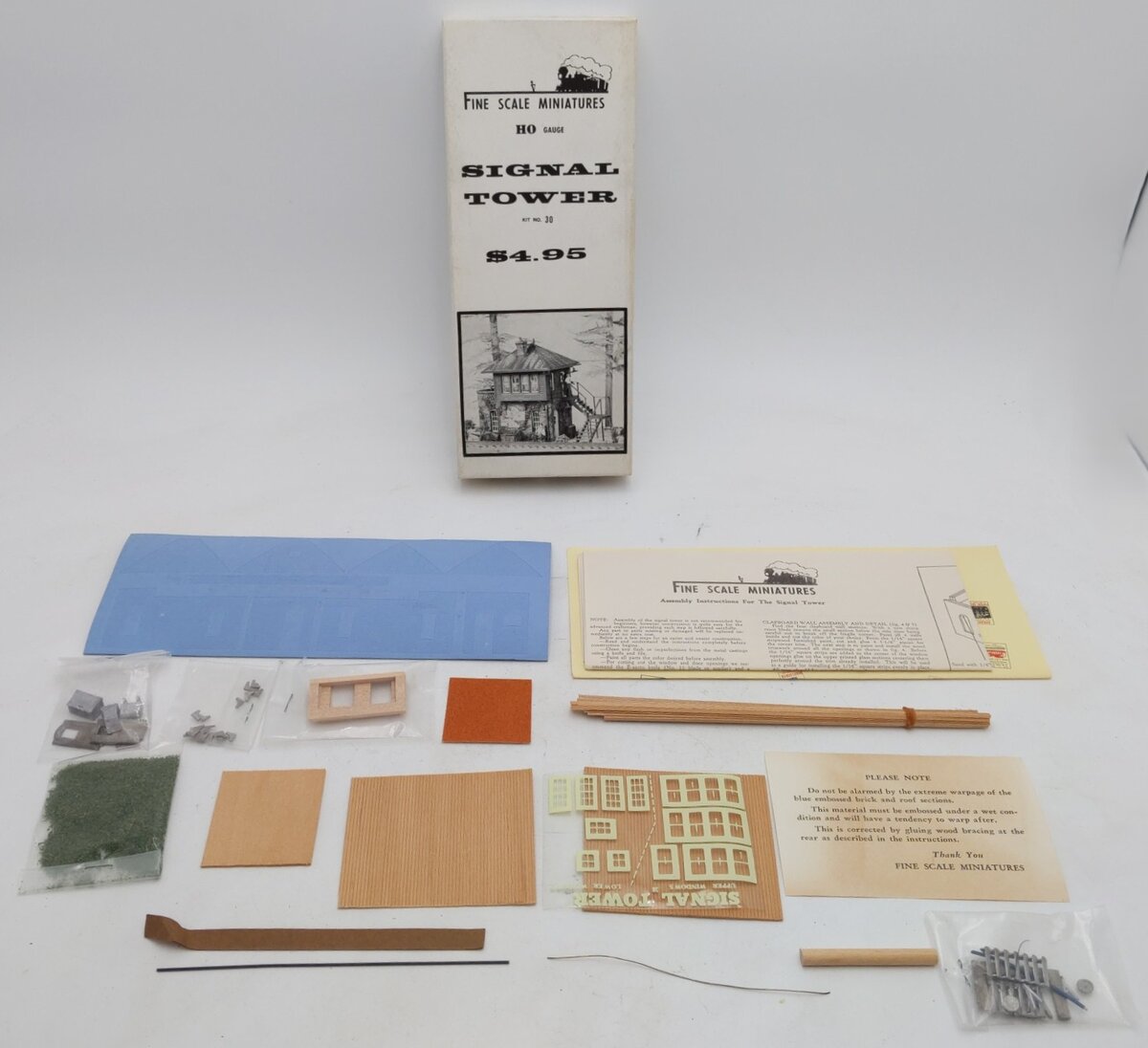 Fine Scale Miniatures 30 HO Scale Signal Tower Laser-Cut Building Kit