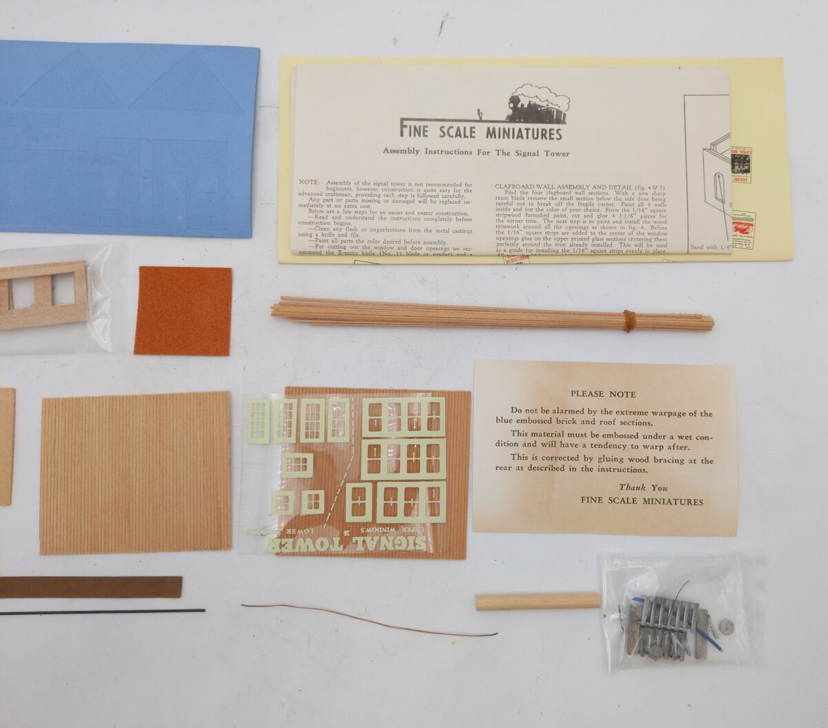 Fine Scale Miniatures 30 HO Scale Signal Tower Laser-Cut Building Kit