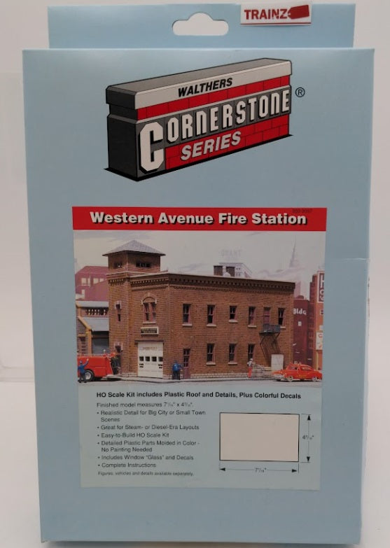 Walthers 933-3037 HO Scale Western Avenue Fire Station Kit