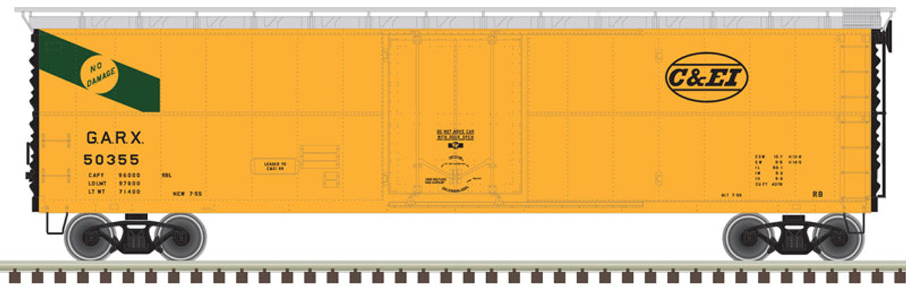 Atlas 20005795 HO Chicago & Eastern Illinois 50' GARX Reefer Boxcar #50355