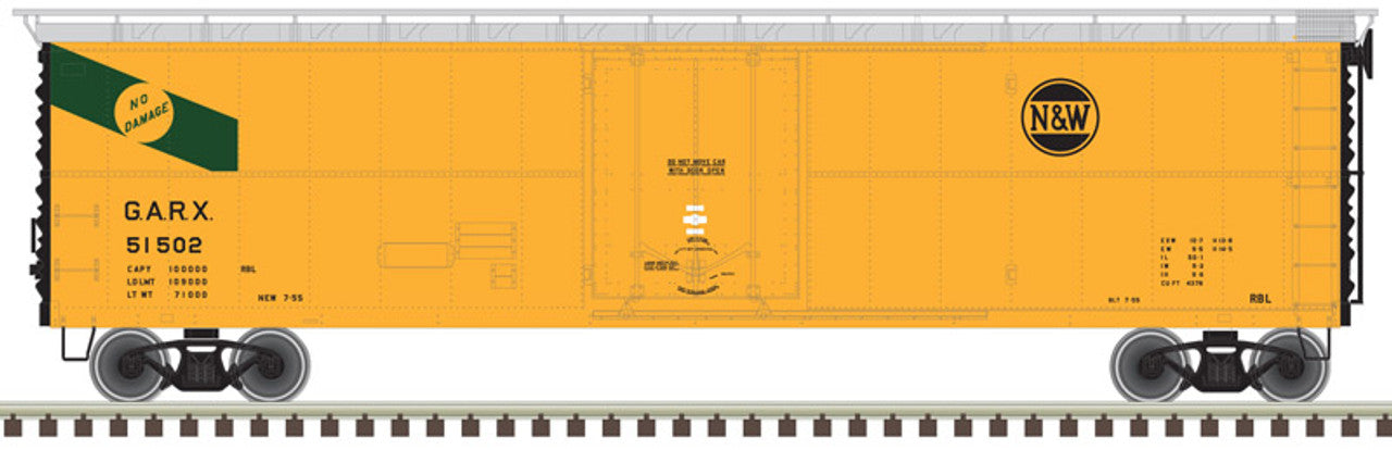 Atlas 20005799 HO Norfolk & Western 50' GARX Reefer Boxcar #51504