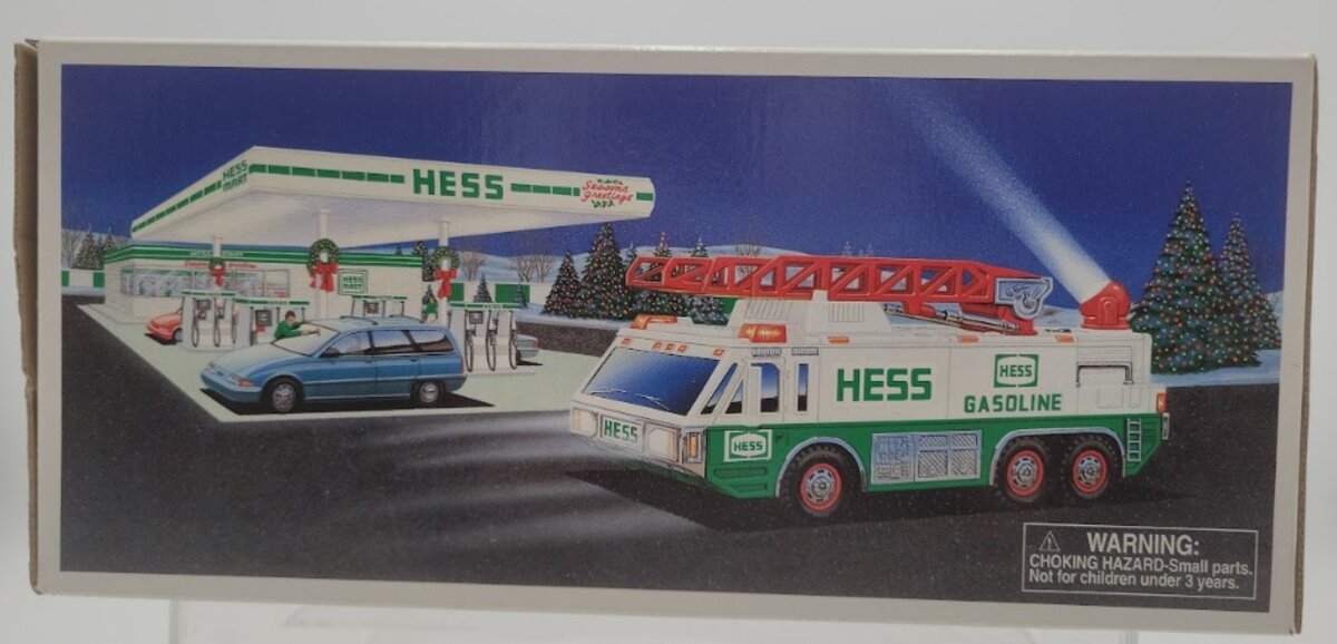 Hess ET-1 1996 White & Green Emergency Truck With Light and Ladder Rescue