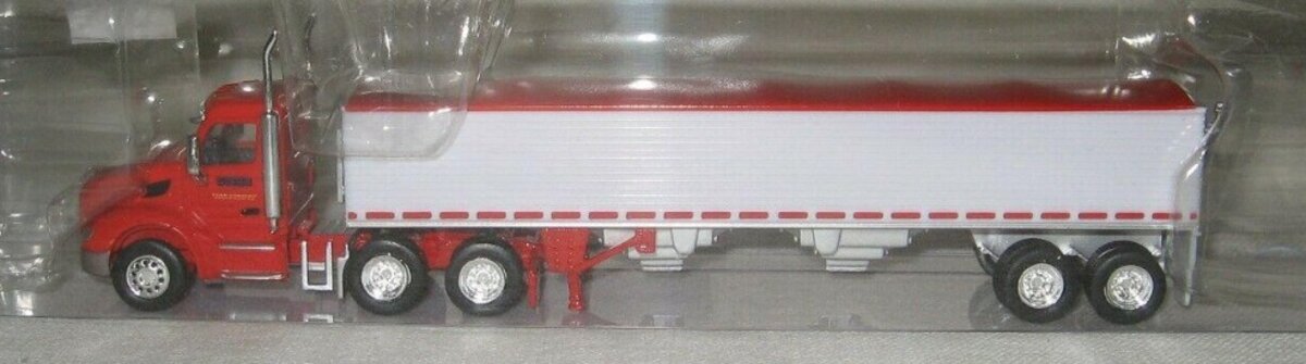 Trucks N'' Stuff TNS075 HO Red&White Peterbilt 579DC W/Grain Trailer Cerri Feed