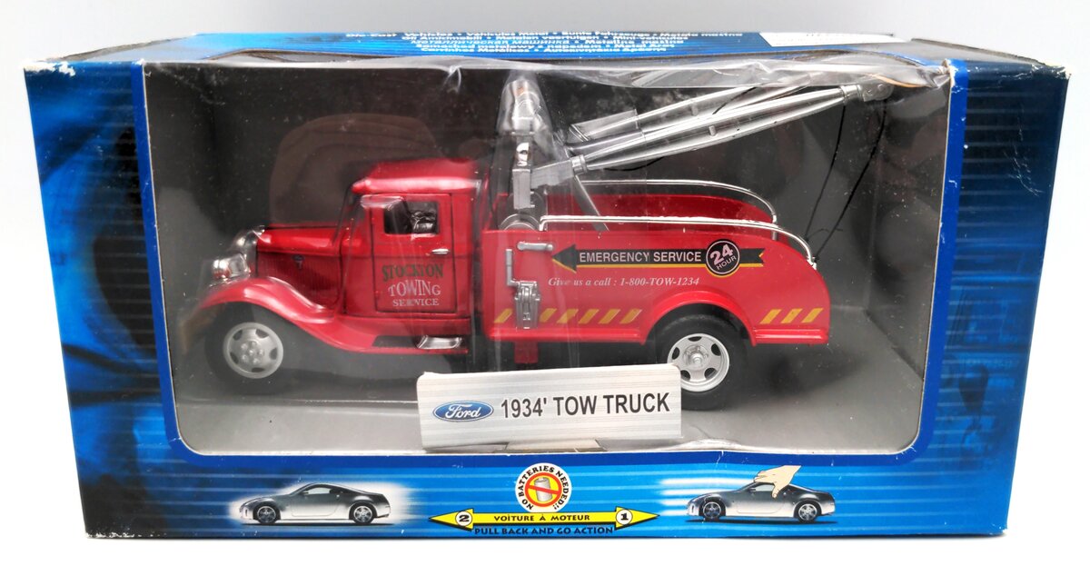 Tins Toys 18901 1934 Tow Truck Diecast Model (Red)