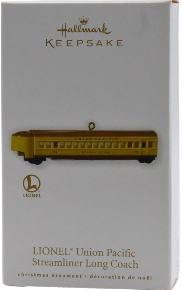 Hallmark QXI2023 Lionel Union Pacific Streamliner Long Coach Ornament Keepsake