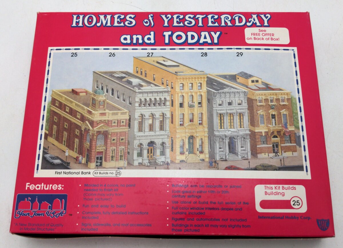 IHC 100-25 HO Homes of Yesterday and Today First National Bank Building Kit