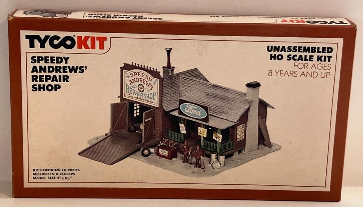 Tyco 7774 HO Speedy Andrews' Repair Shop Building Kit