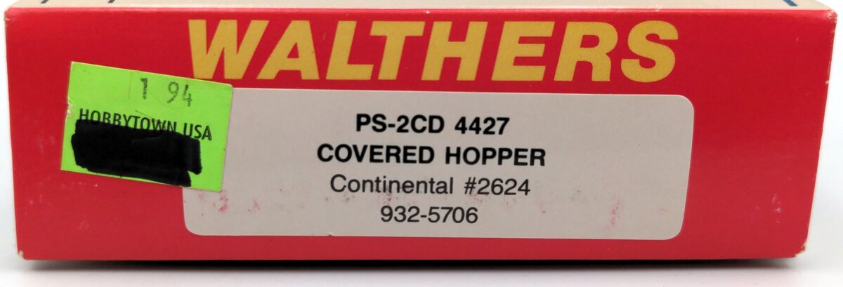 Walthers 932-5706 HO Continental Covered Hopper Kit #2624