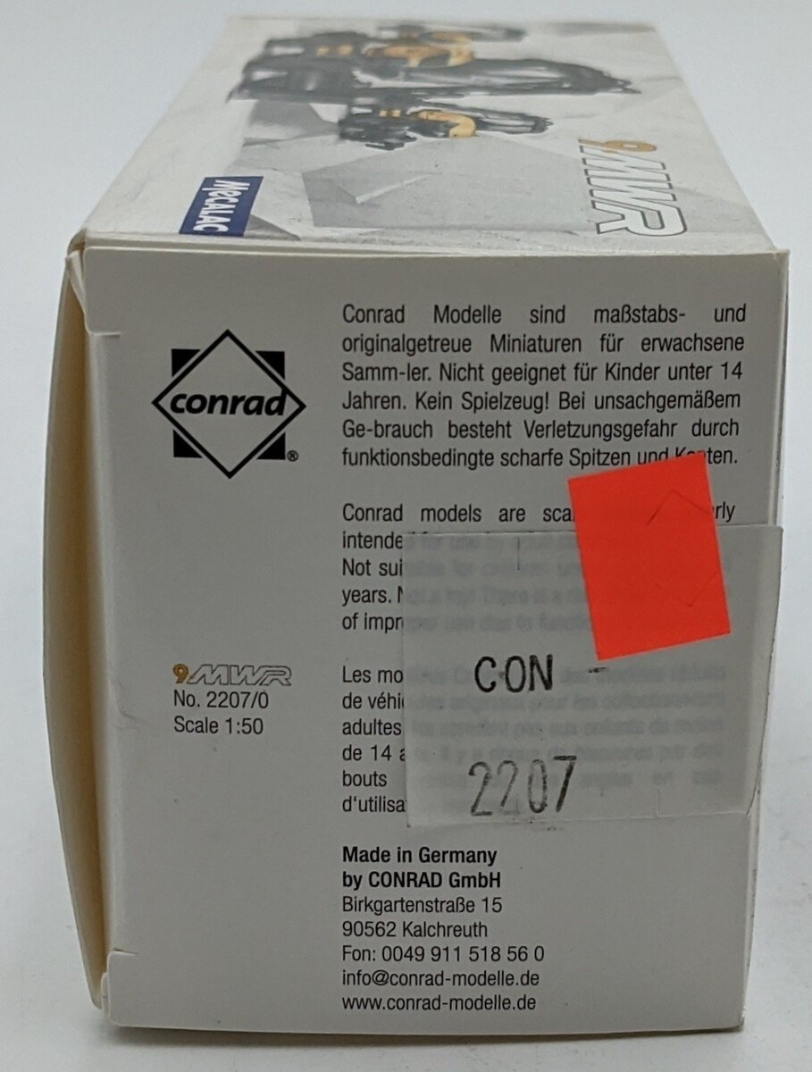 Conrad 2207 1:50 Mecalac 9MWR Wheeled Excavator