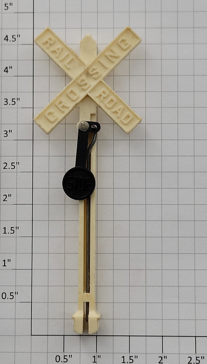 Marx MX-PCS-1W White Plastic Crossing Sign