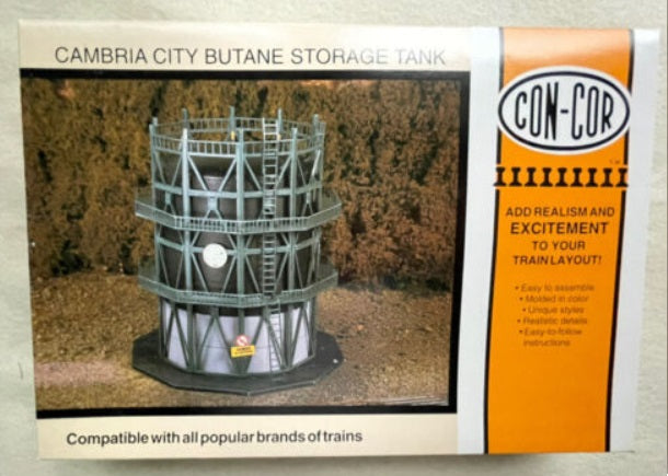 Con-Cor 688 N Scale Cambria City Butane Storage Tank Kit