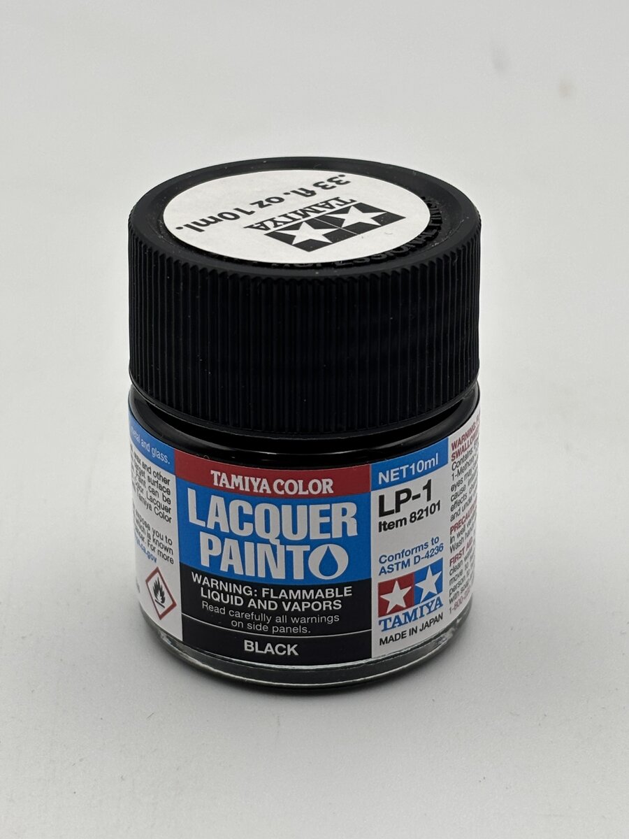 Tamiya 82101 Lacquer Lp-1 Black 10ml Paint Bottle