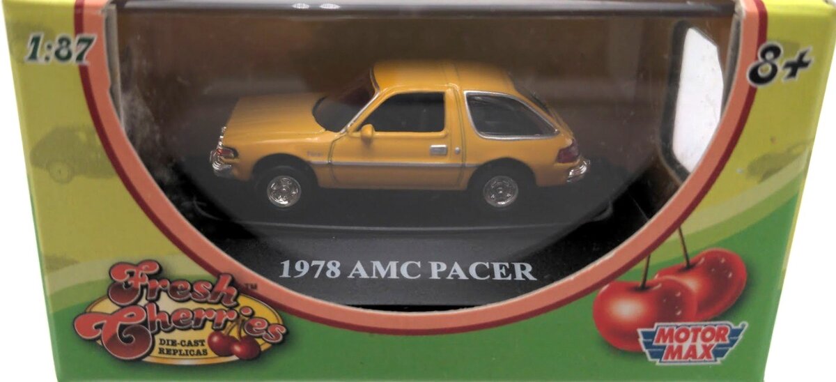 Motor Max 73950FC 1:87 Scale Fresh Cherries Yellow 1978 AMC Pacer