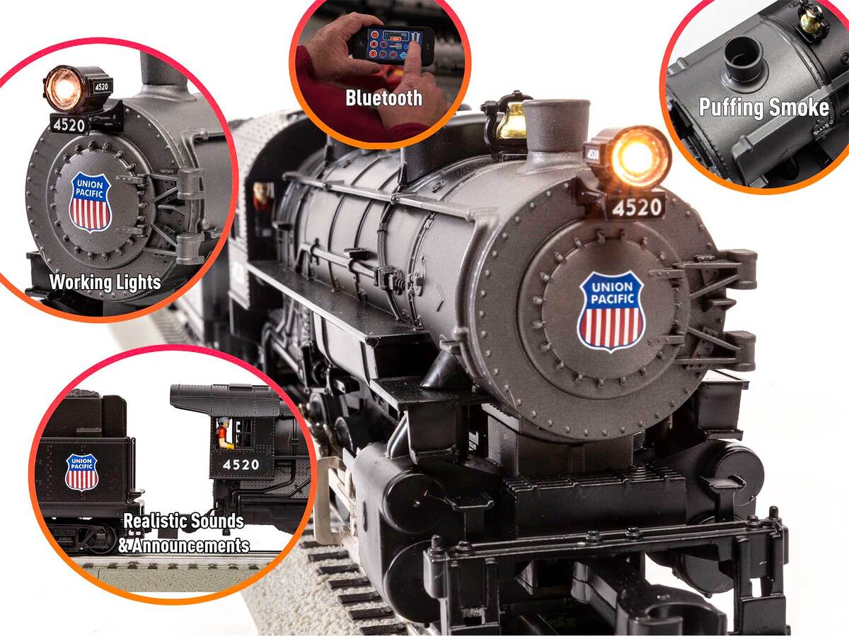 Lionel 1923040 UP Flyer LionChief O Gauge Steam Train Set with Bluetooth