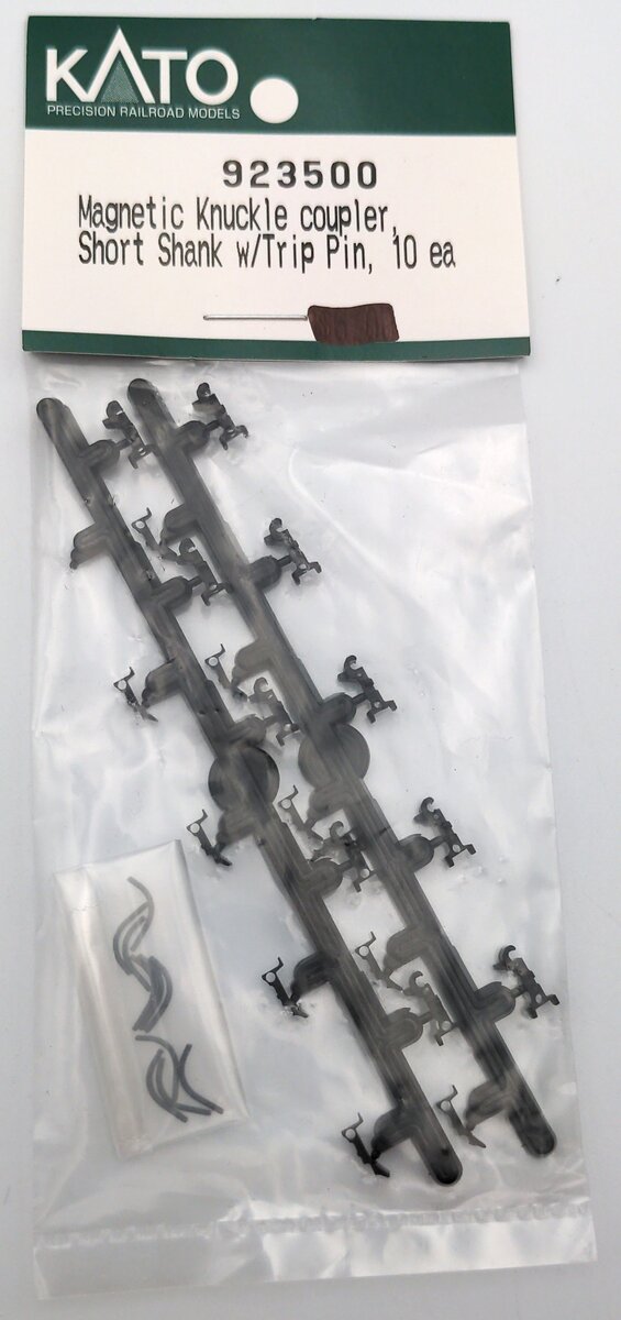 Kato 923500 N Magnetic Knuckle Coupler Short Shank W/Trip Pin (Pack of 10)
