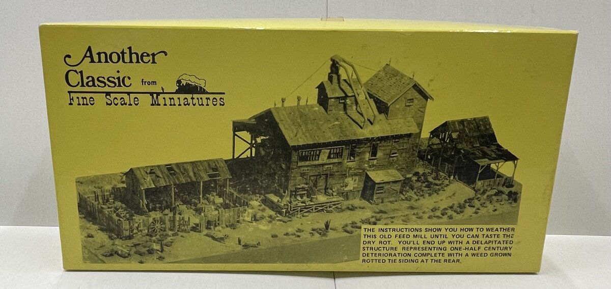 Fine Scale Miniatures 185 HO/HOn3 Scale Crocker Bros. Feed Mill Building Kit