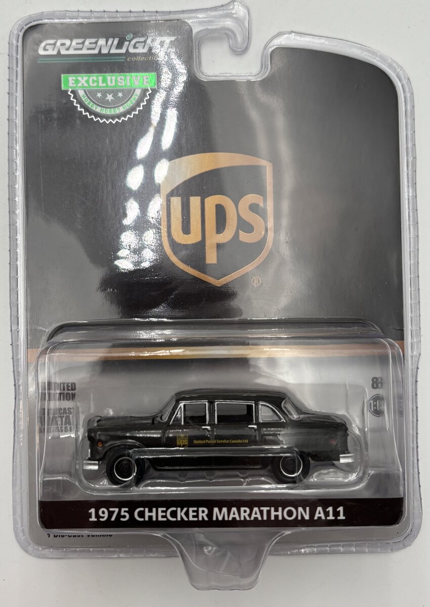 Greenlight Collectibles 30128 1:64 UPS Canada LTD 1975 Checker Marathon A11
