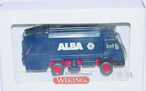 Wiking 6410124 HO Scale Pressmullwagen (MB) ALBA Navy Pressed Garbage Truck