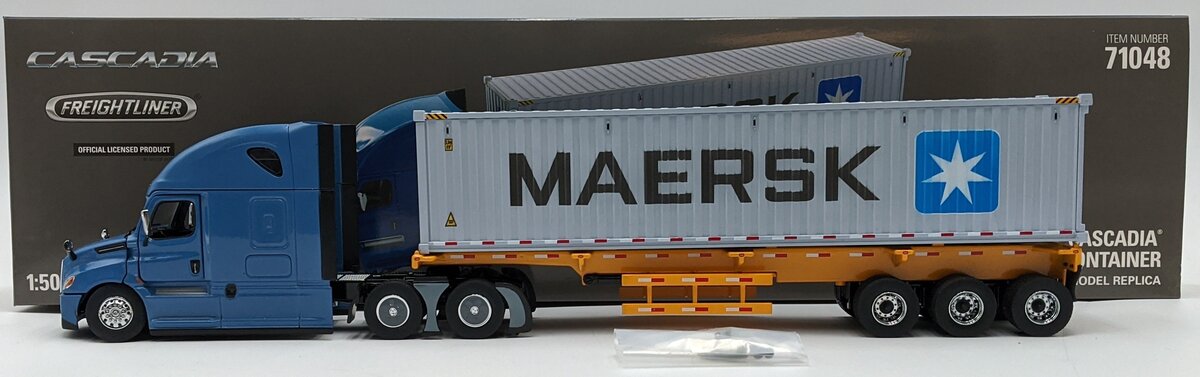 DieCast Masters 71048 1:50 Freightliner New Cascadia w/Sleeper & Skeletal Trailr