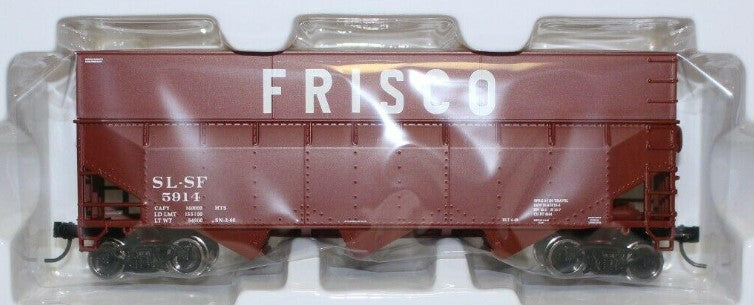 Bowser 42591 HO FRISCO Woodchip Hopper Car RTR #5914