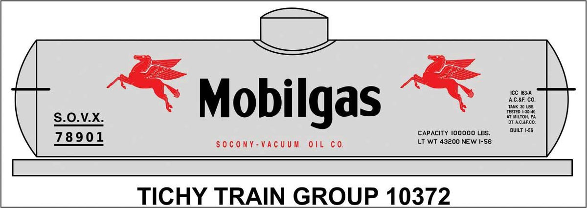 Tichy 10372 HO Molbilgas Tank Car Decal Sheet