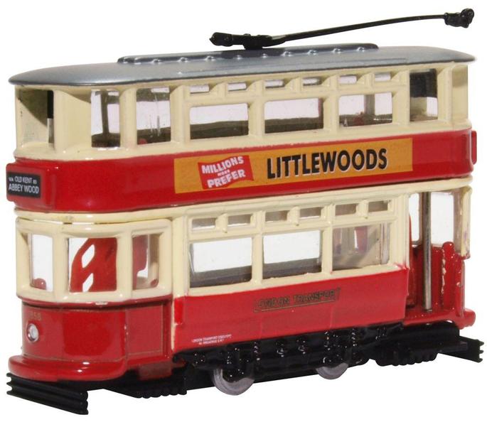 Oxford Diecast NTR008 N Assembled London Transport Dick Kerr Double-Deck Trolley