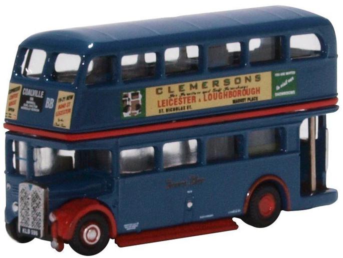 Oxford Diecast NRT007 1:148 Browns Blue AEC Regent RT Bus