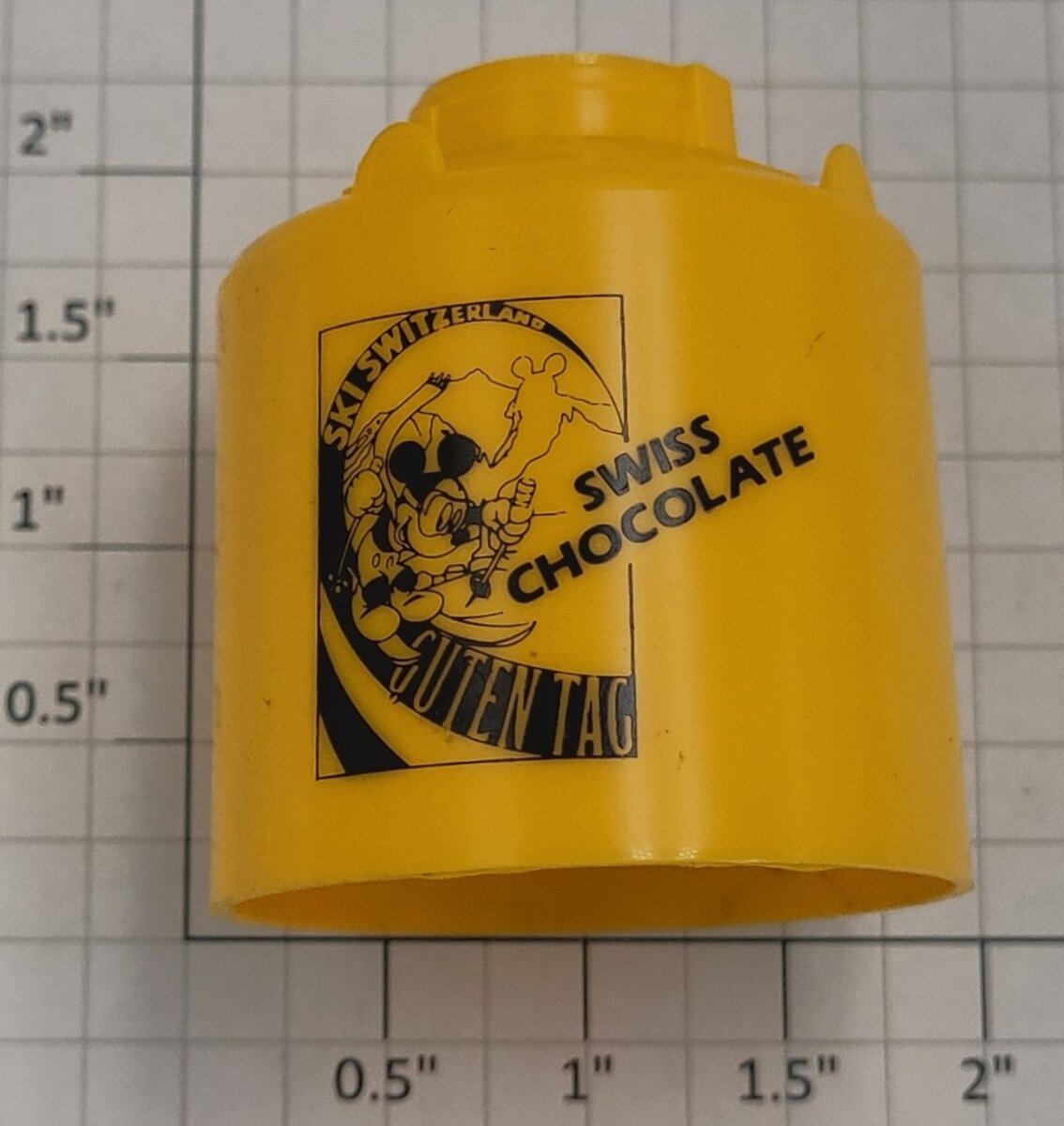 Lionel 9000-21 Yellow Ski Switzerland Mickey Mouse Swiss Chocolate Canister