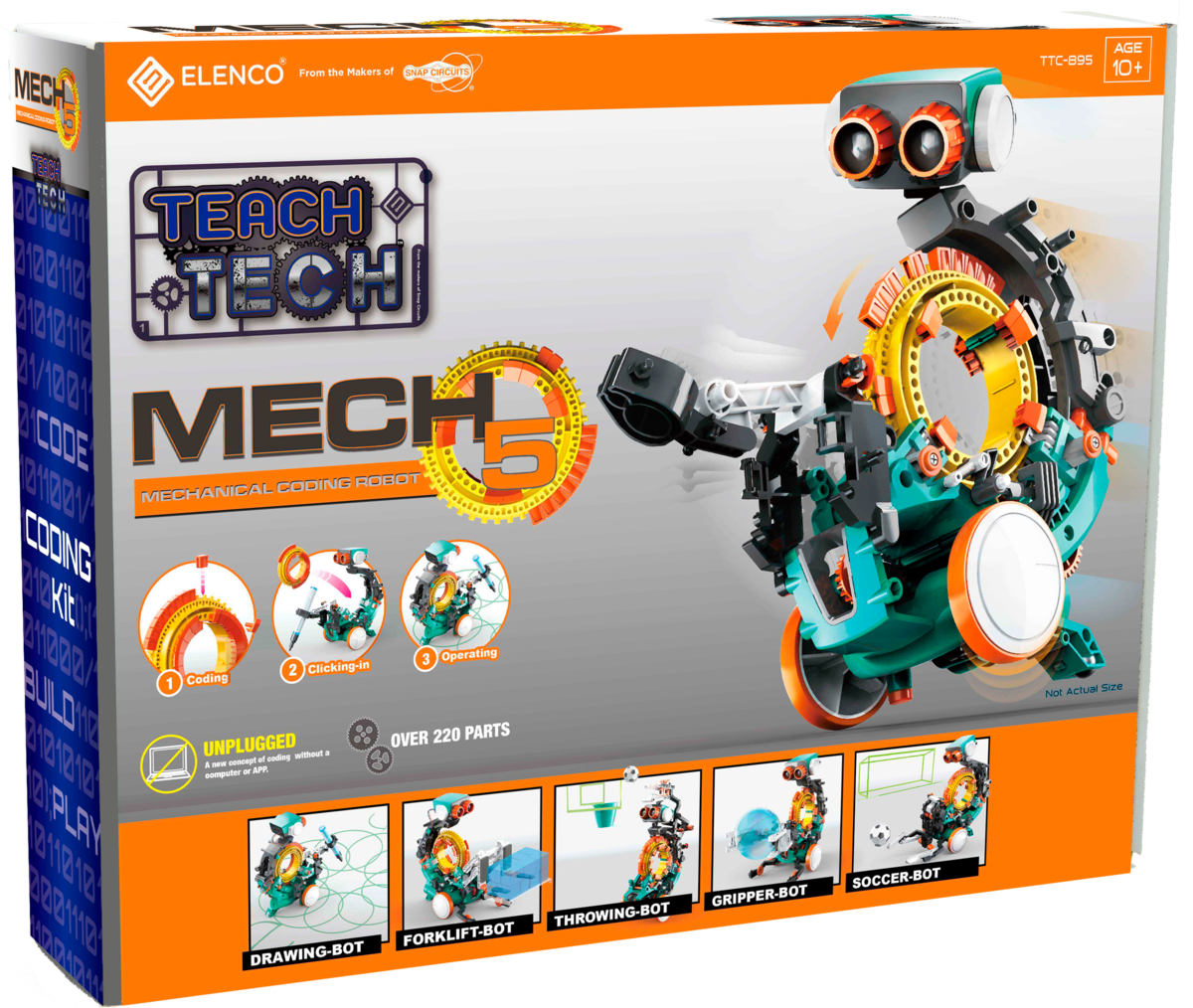 Elenco Electronics TTC-895 Mech-5 Mechanical Coding Robot Kit
