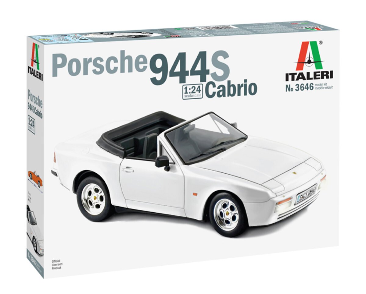 Italeri 3646 1:24 Porsche 944S Cabrio Plastic Model Car Kit