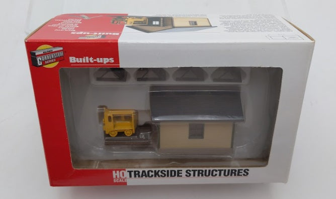 Walthers 933-2804 HO Build-Ups Speeder Shed/Speeder Track & 4-Track Bumpers