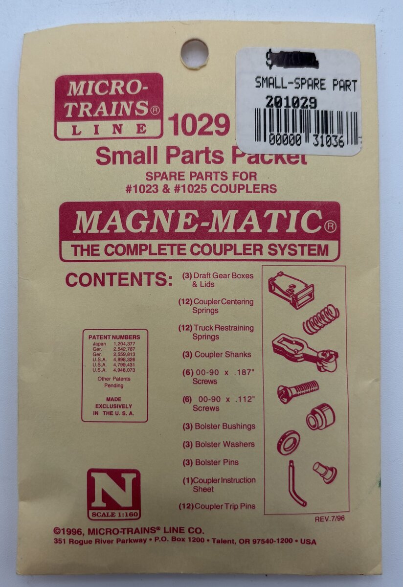 Micro-Trains 00312040 N Small Parts Packet