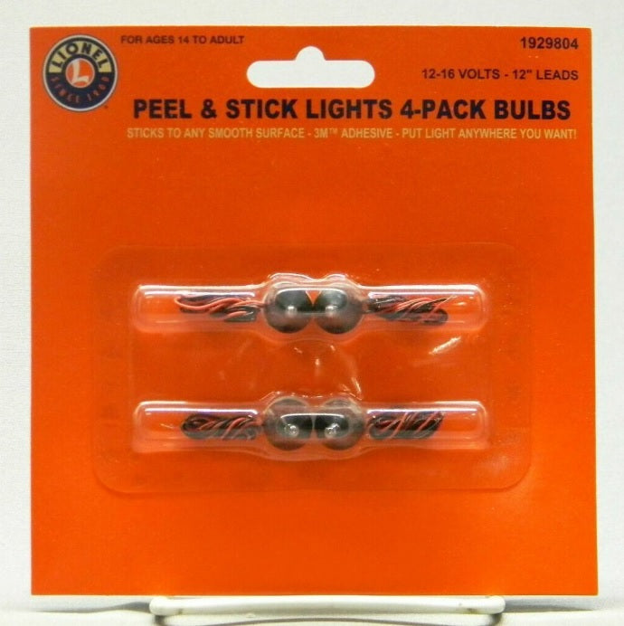 Lionel 1929804 O Peel and Stick Lights (Pack of 4)
